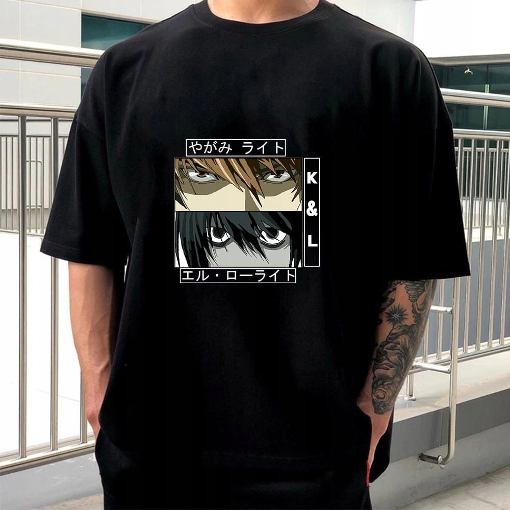Death Note Kira i L 100% Cotton Anime T-Shirt