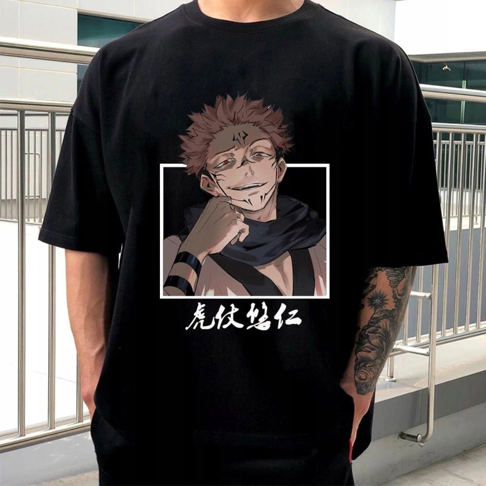 Manga Jujutsu Kaisen Yuji Itadori 100% Cotton Anime T-Shirt
