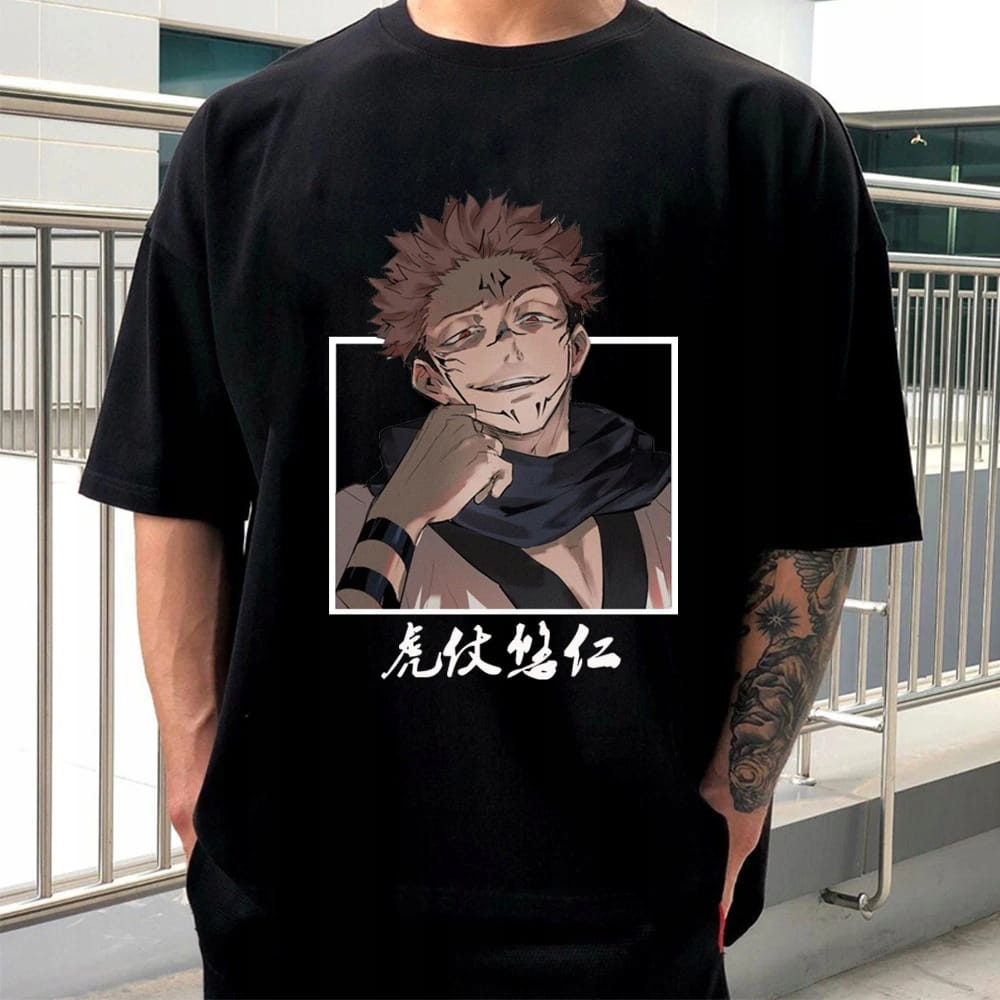 Koszulka Anime Manga Jujutsu Kaisen Yuji Itadori 100% Bawełna