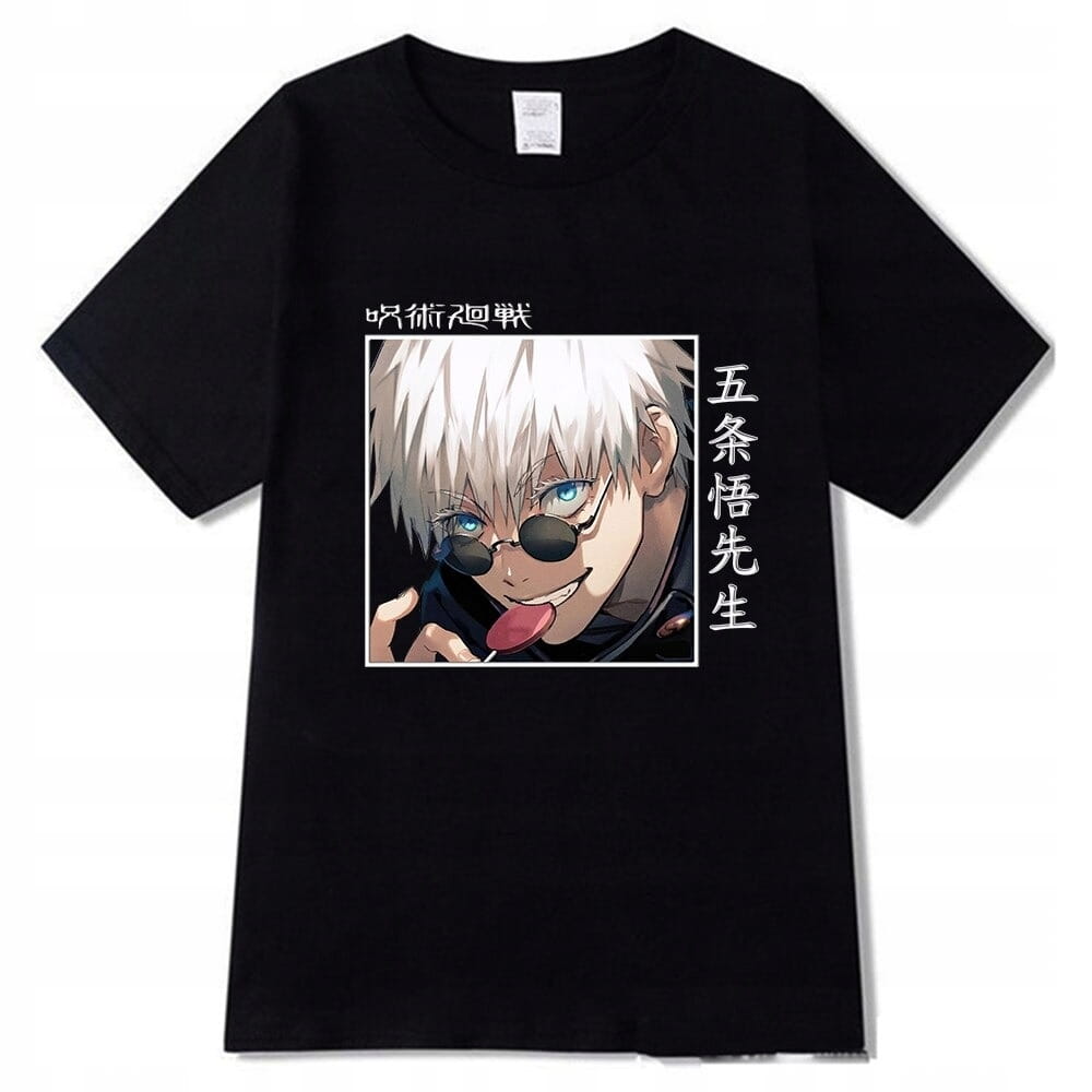 Koszulka Anime Manga Jujutsu Kaisen Satoru Gojo 100% Bawełna
