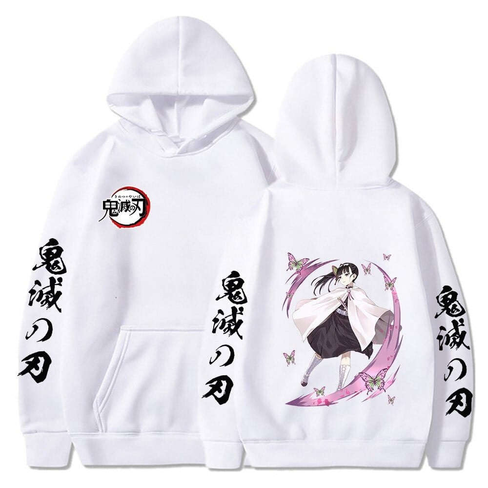 Anime Oversized Bawełniana Bluza z Kapturem Demon Slayer Kanao
