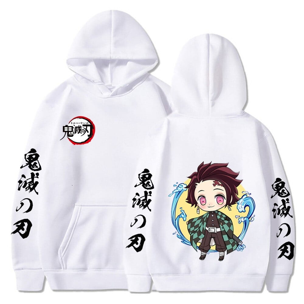 Anime Oversized Cotton Hoodie Demon Slayer Tanjiro Kawaii