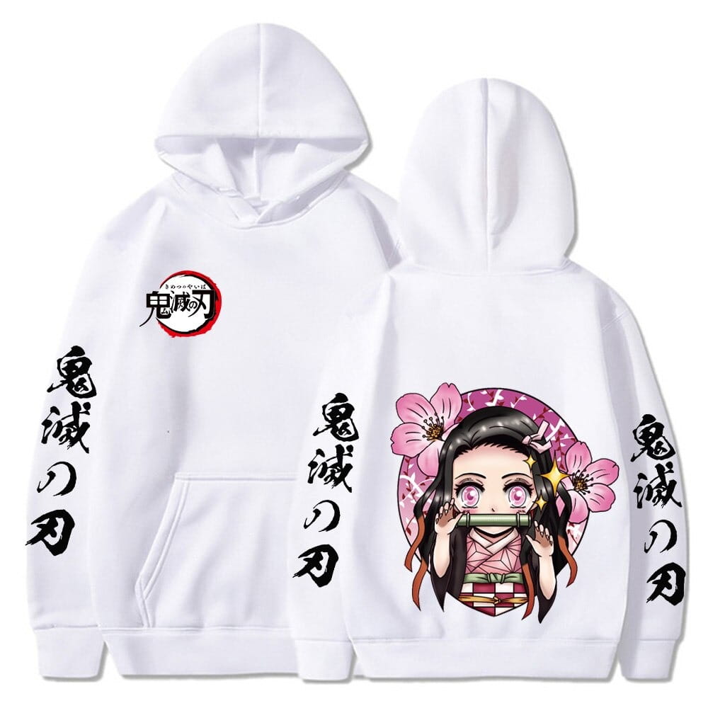 Anime Oversized Cotton Hoodie Demon Slayer Nezuko Kawaii