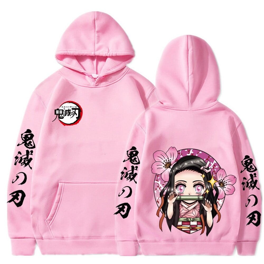 Bluza oversize Anime z bawełny Demon Slayer Nezuko Kawaii