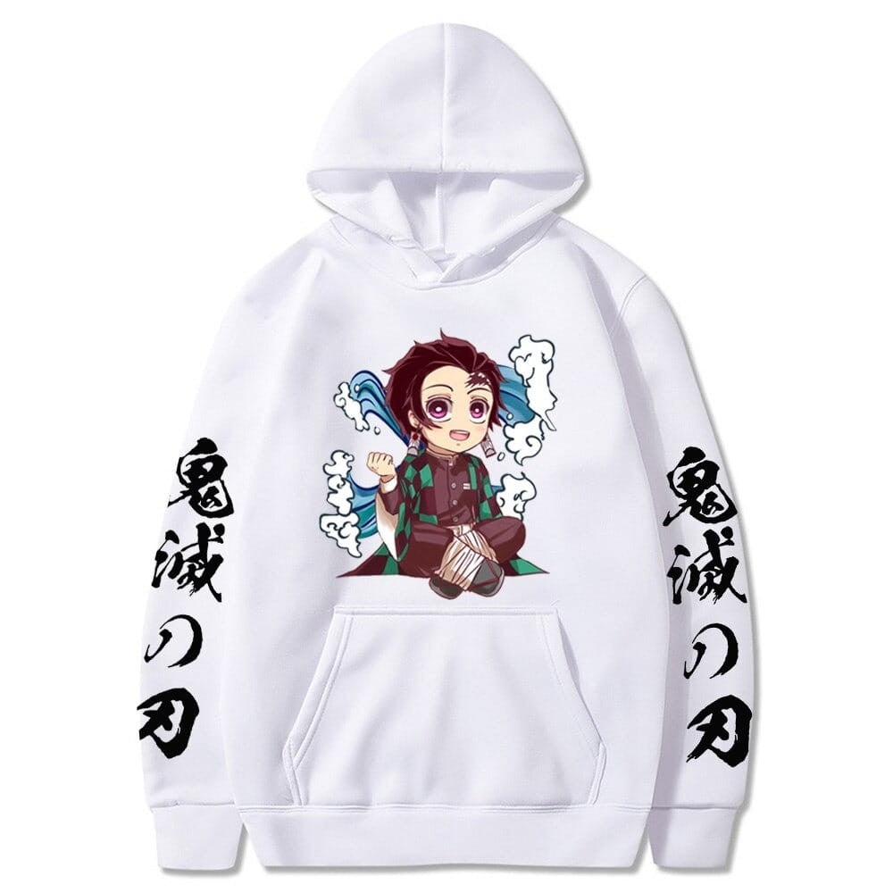 Demon Slayer Tanjiro Kawaii Anime Bawełniana Bluza z Kapturem