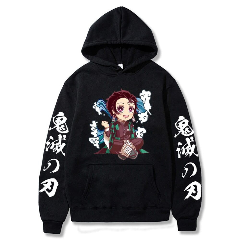Demon Slayer Tanjiro Kawaii Anime Bawełniana Bluza z Kapturem