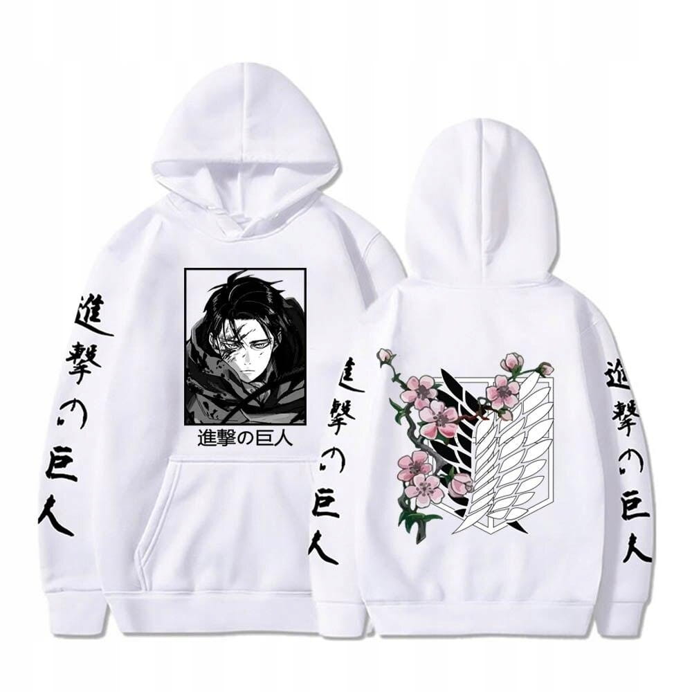 Anime Oversized Cotton Hoodie Attack on Titan Levi
