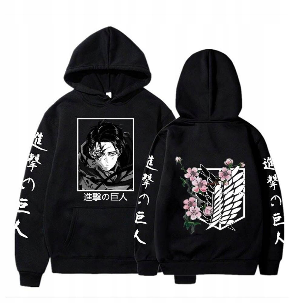 Anime Oversized Cotton Hoodie Attack on Titan Levi