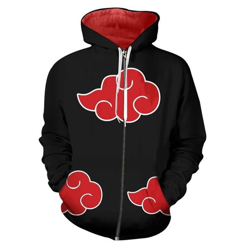 Naruto Akatsuki Anime 3D Zip-Up Hoodie
