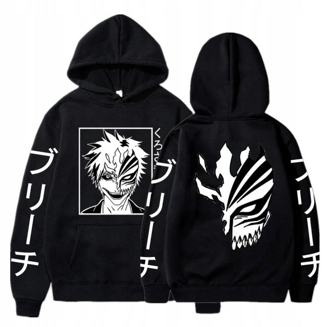Cotton Hoodie Bleach Ichigo Kurosaki Backprint
