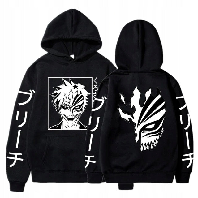 Cotton Hoodie Bleach Ichigo Kurosaki Backprint