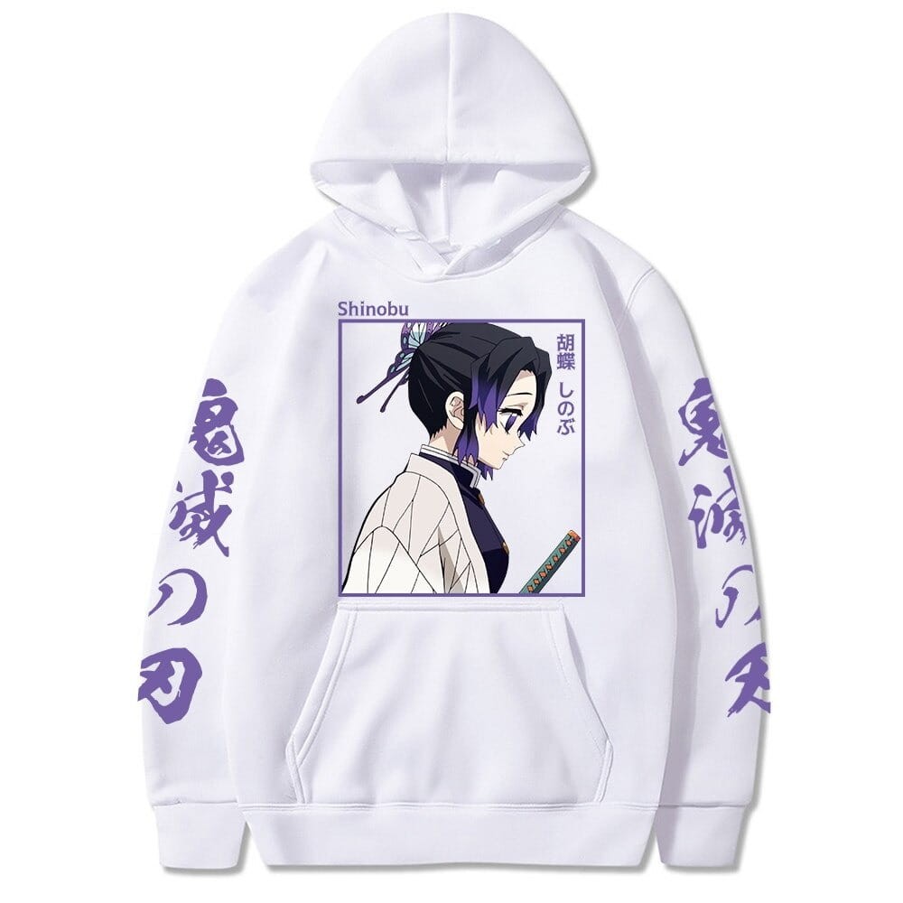 Demon Slayer Shinobu Kocho Bawełniana Bluza z Kapturem
