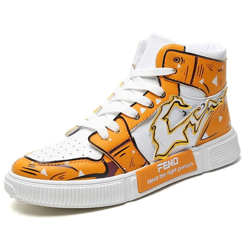 Anime High-Top Sports Sneakers Demon Slayer Zenitsu