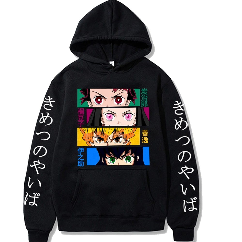Bluza bawełniana z kapturem Demon Slayer Tanjiro Nezuko Zenitsu Anime