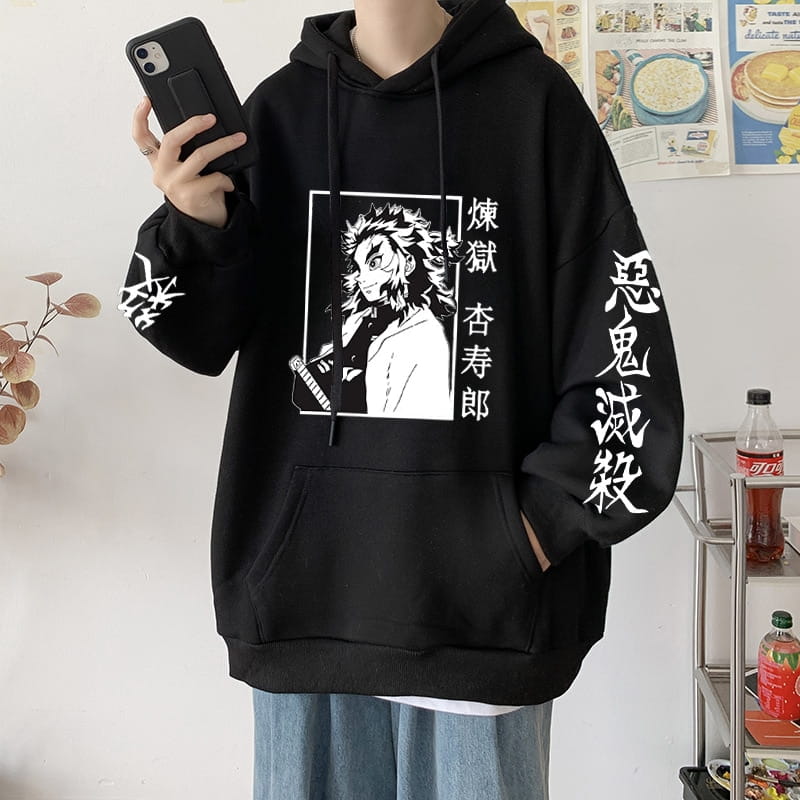 Demon Slayer Rengoku Kyoujurou Filar Anime Cotton Hoodie