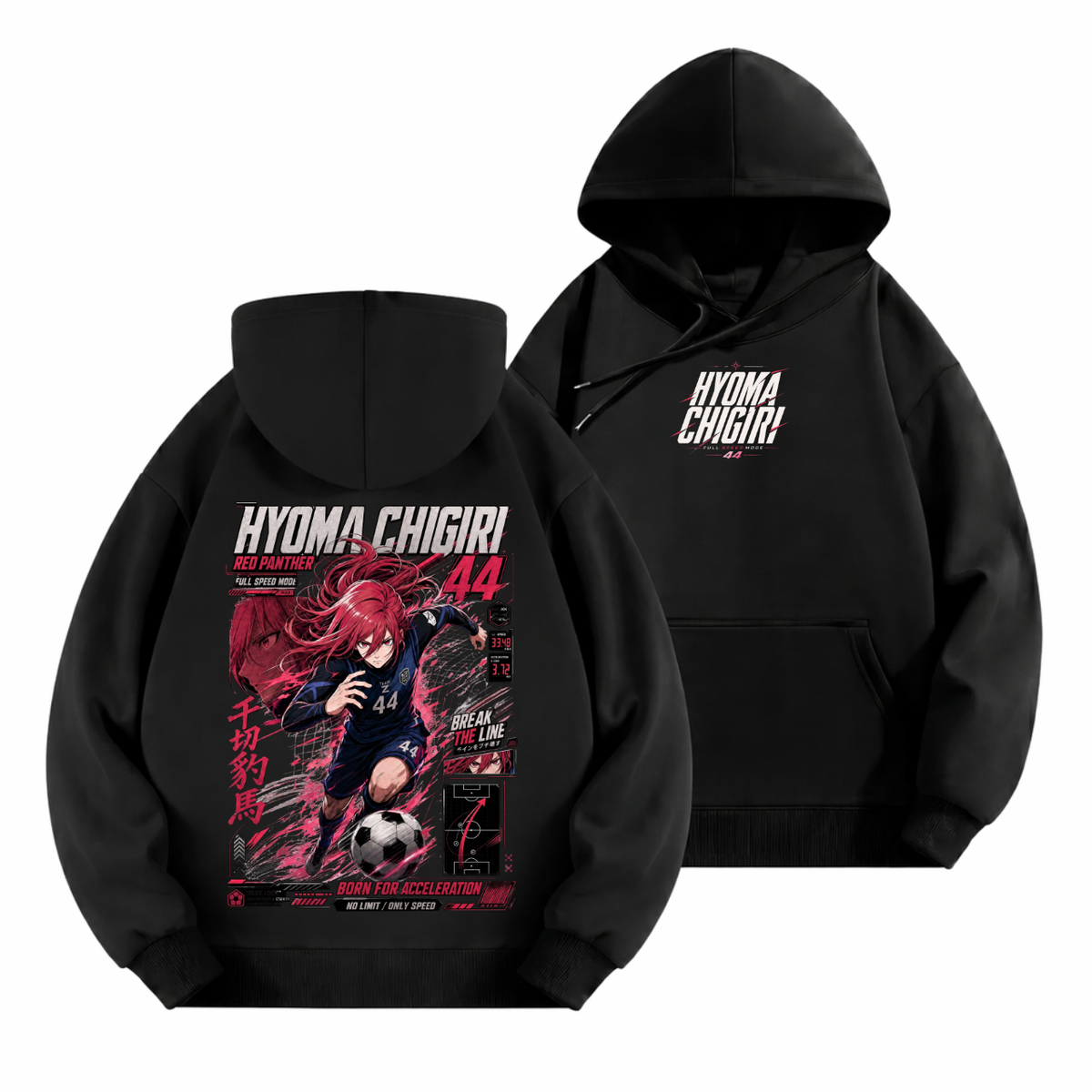 Cotton Hoodie Anime Blue Lock Hyoma Chigiri