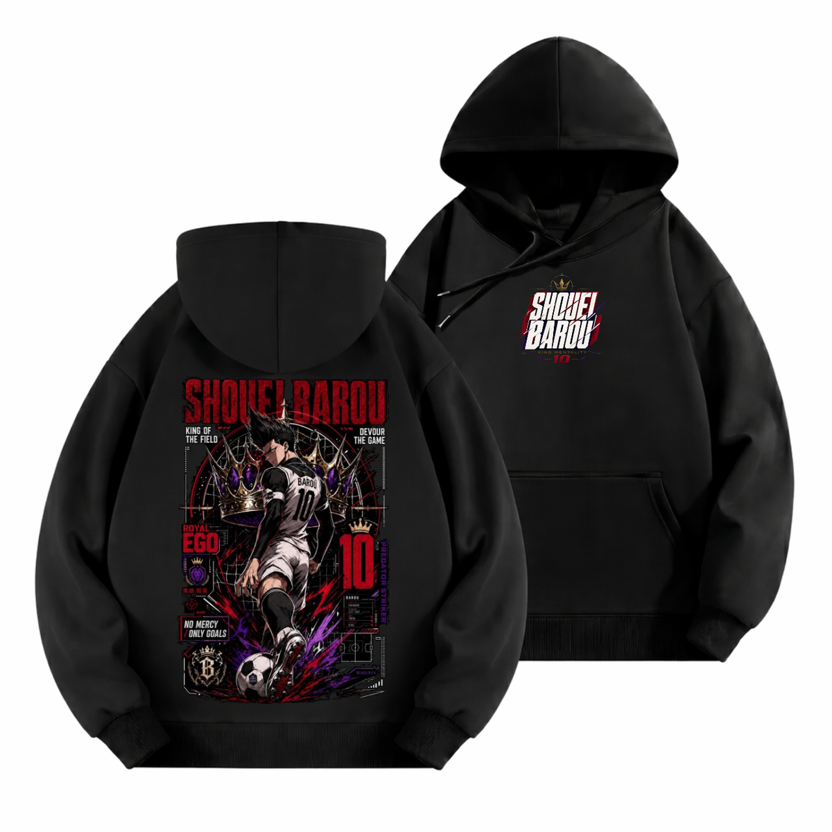 Cotton Hoodie Anime Blue Lock Shouei Barou