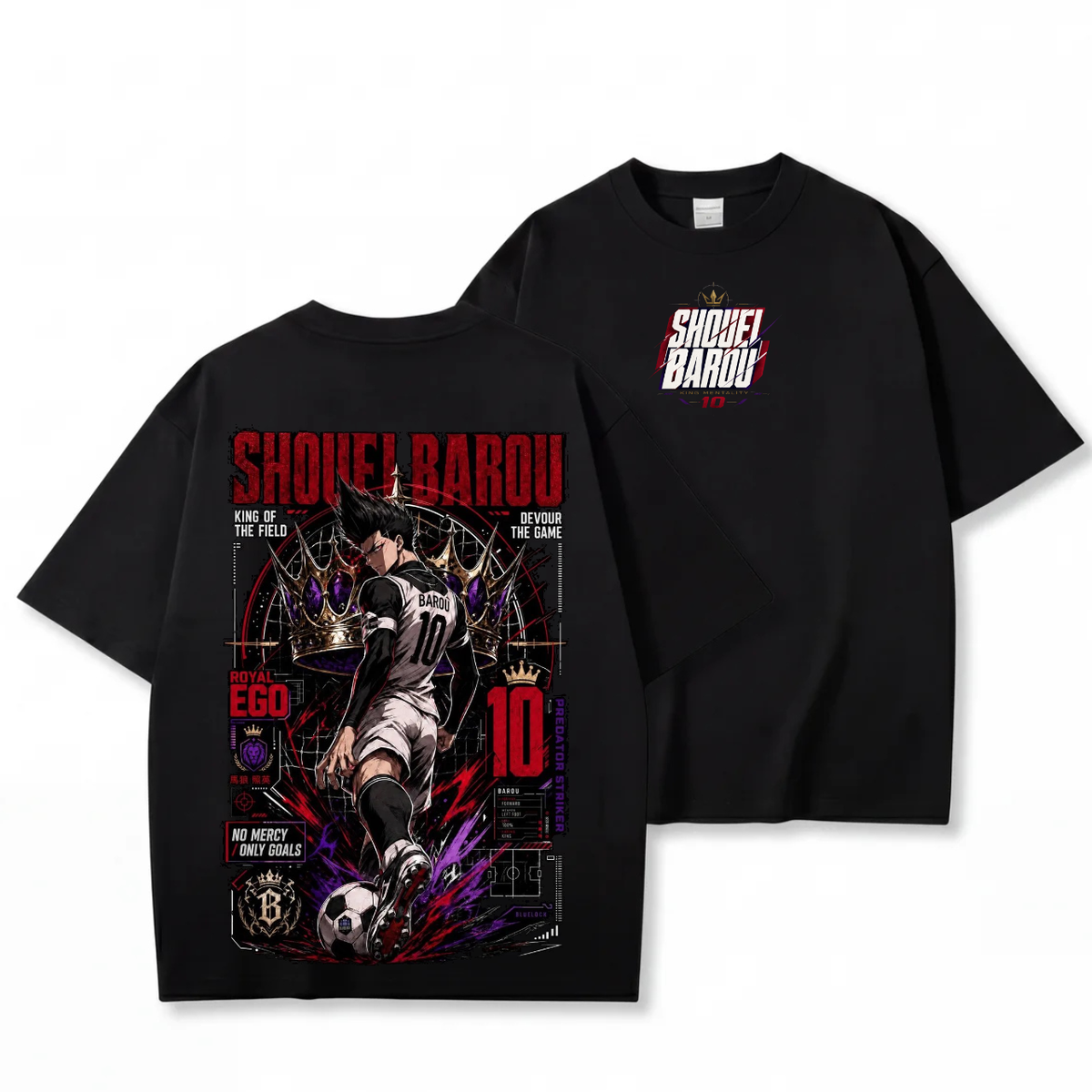 Anime T-shirt 100% Cotton Blue Lock Shouei Barou
