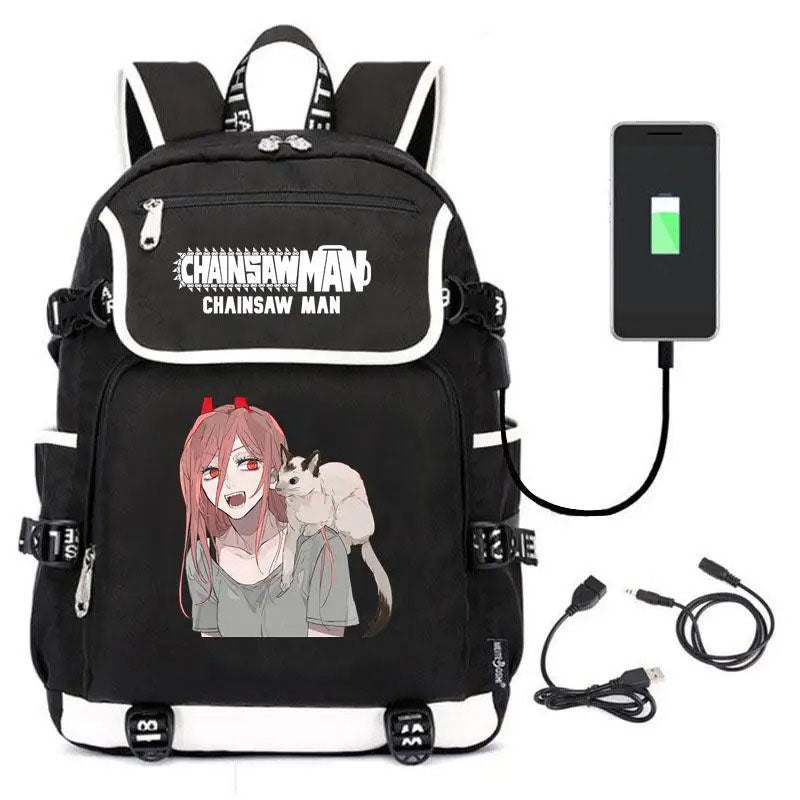 Anime Chainsaw Man School Backpack