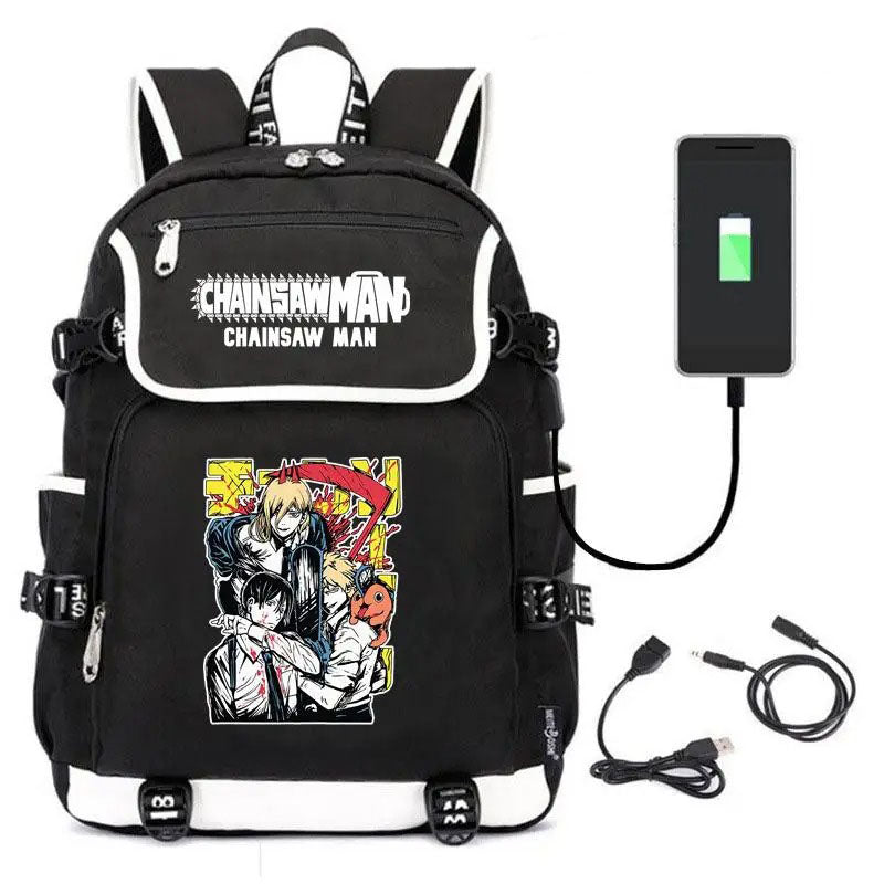 Anime Chainsaw Man School Backpack