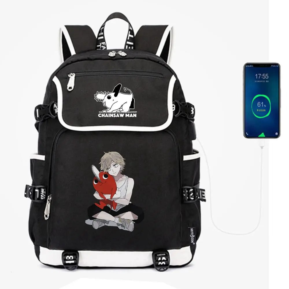 Anime Chainsaw Man School Backpack