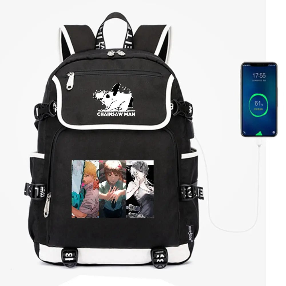 Anime Chainsaw Man School Backpack
