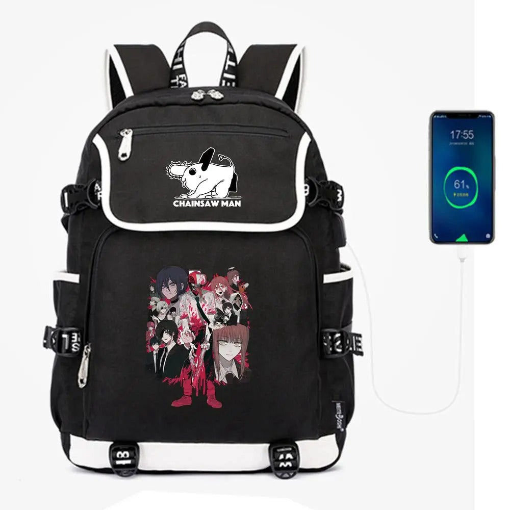 Anime Chainsaw Man School Backpack