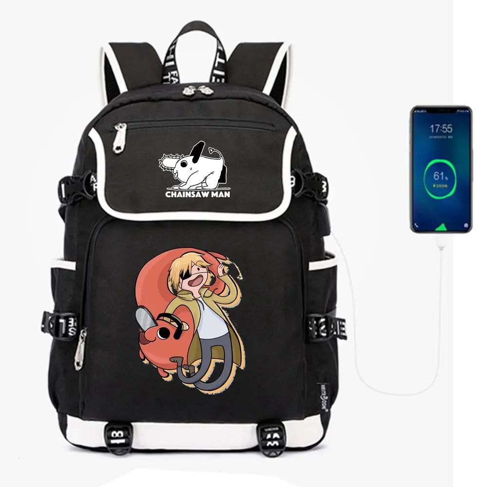 Anime Chainsaw Man School Backpack