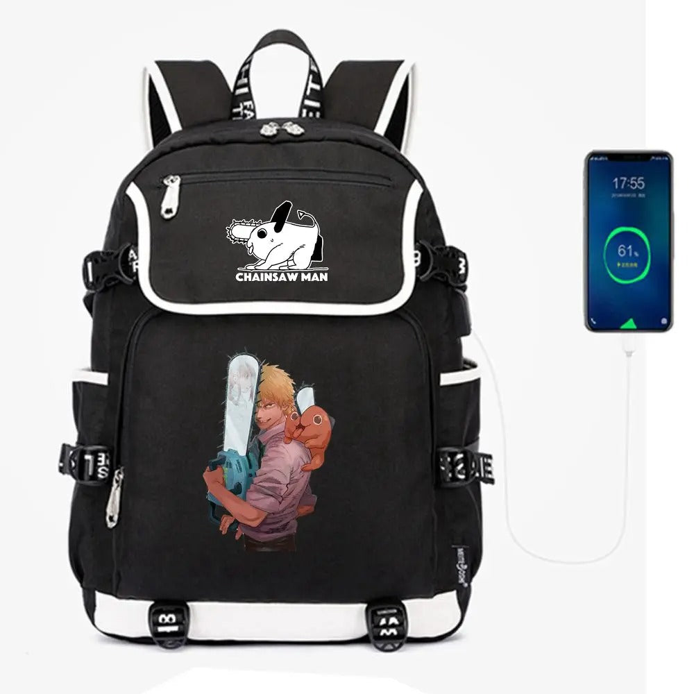 Anime Chainsaw Man School Backpack