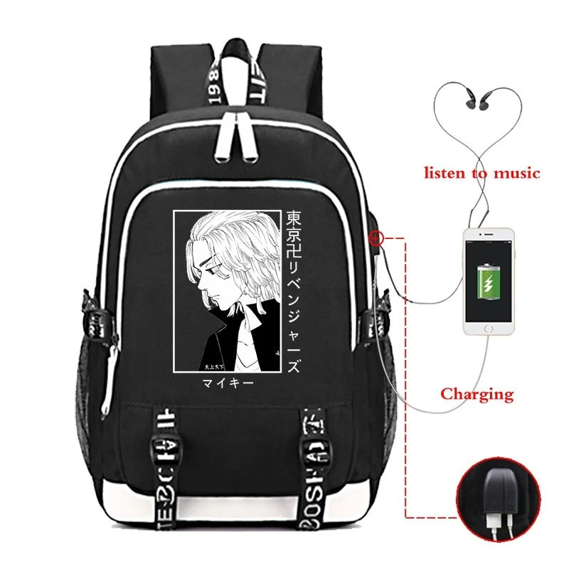Anime Tokyo Revengers Manjirō Sano Mikey School Backpack