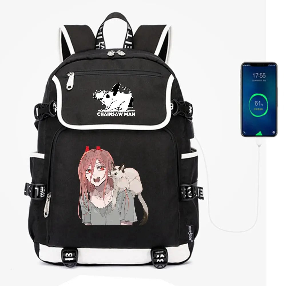 Anime Chainsaw Man School Backpack