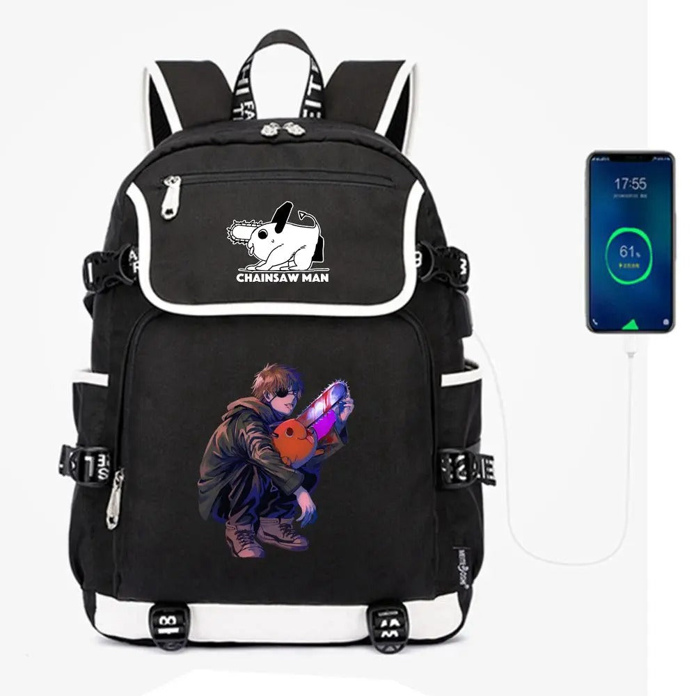 Anime Chainsaw Man School Backpack