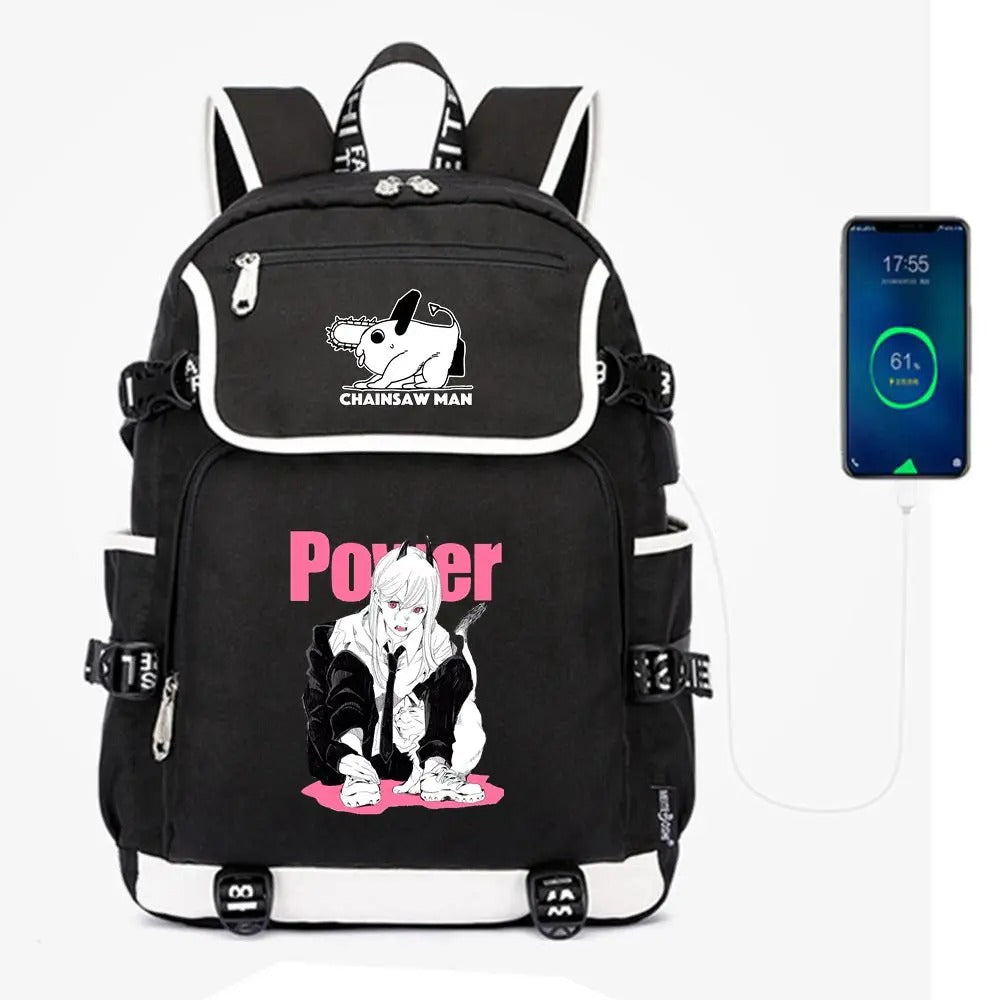 Anime Chainsaw Man School Backpack