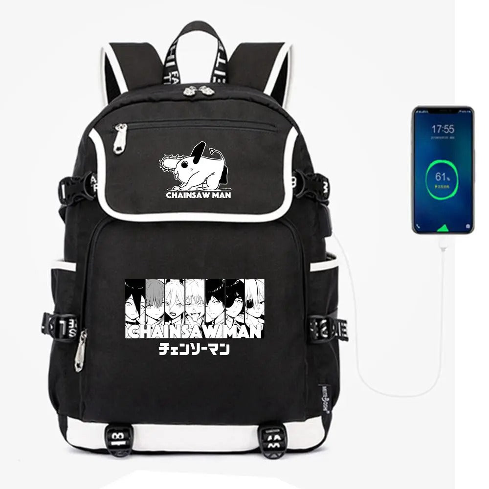 Anime Chainsaw Man School Backpack