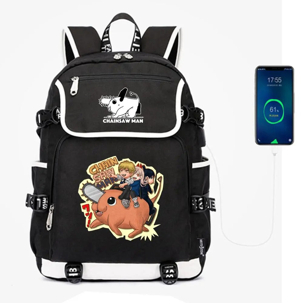 Anime Chainsaw Man School Backpack