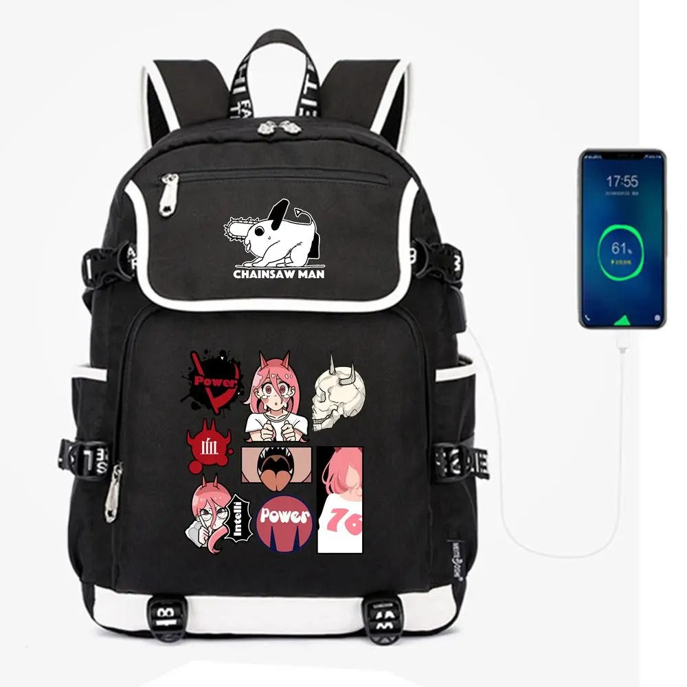 Anime Chainsaw Man School Backpack
