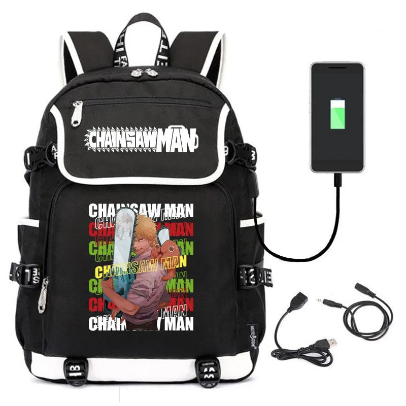 Anime Chainsaw Man School Backpack