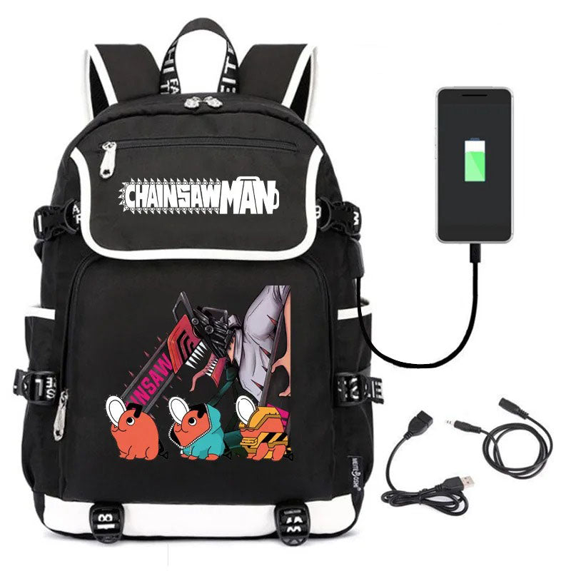 Anime Chainsaw Man School Backpack