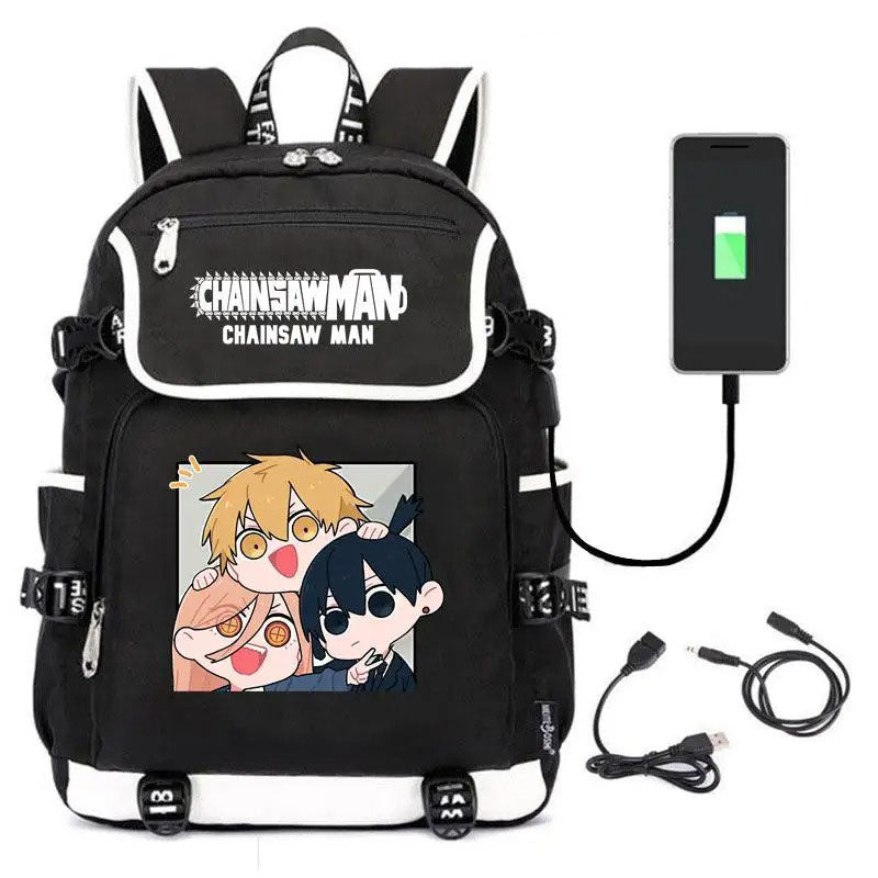 Anime Chainsaw Man School Backpack