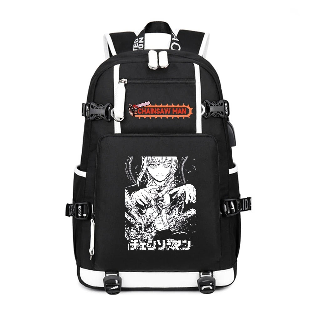 Anime Chainsaw Man School Backpack