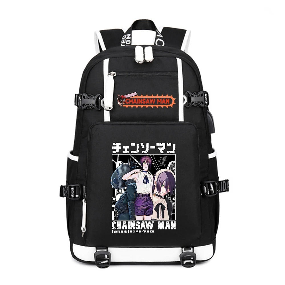 Anime Chainsaw Man School Backpack